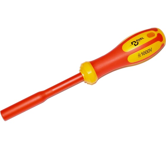 Диэлектрическая отвёртка DUEL 1000V магнитный держатель для бит 100x6.35мм, длина 210мм DE26/BT
