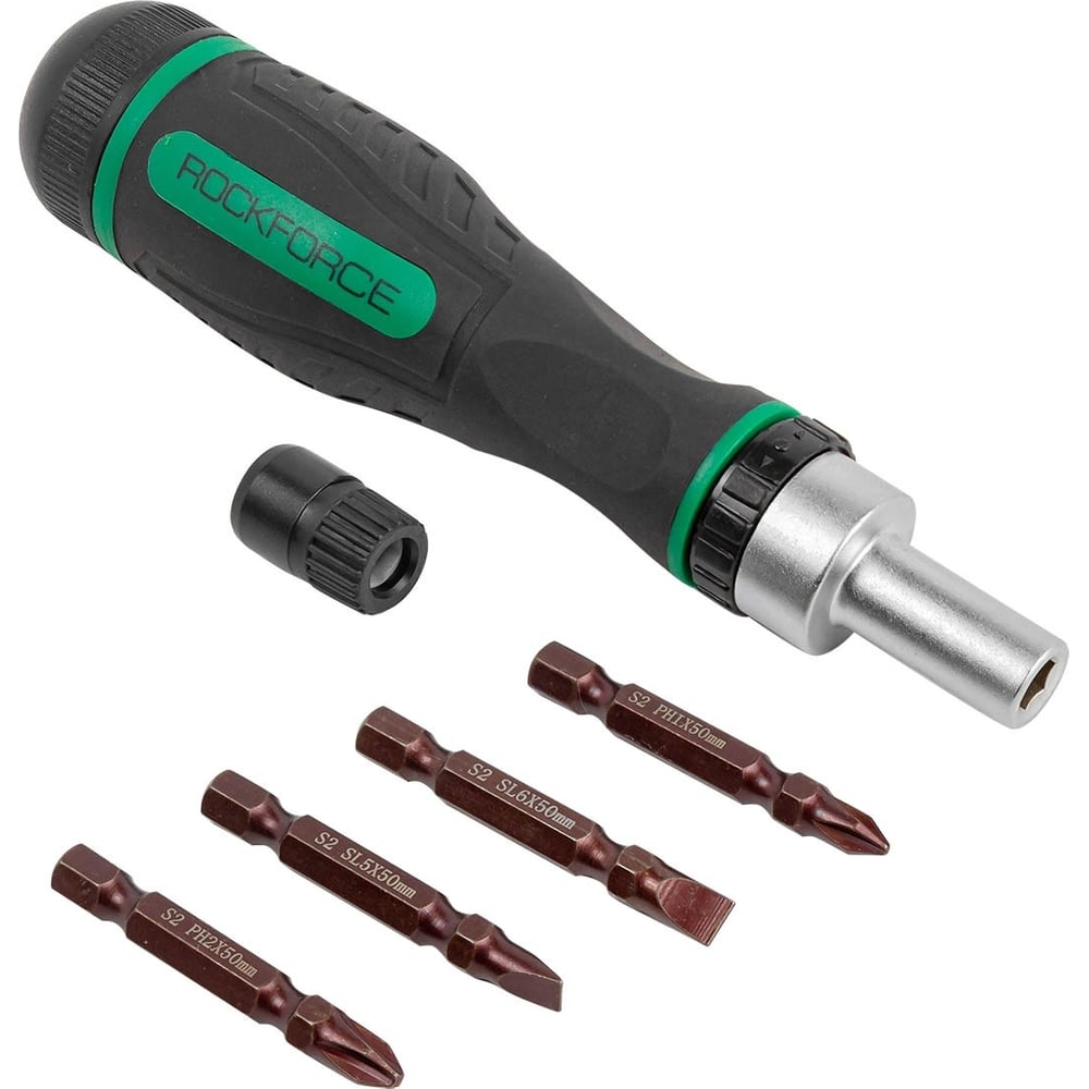 Реверсивная отвертка 5 в 1 с набором бит Rockforce RF-32805MR(52175 ...