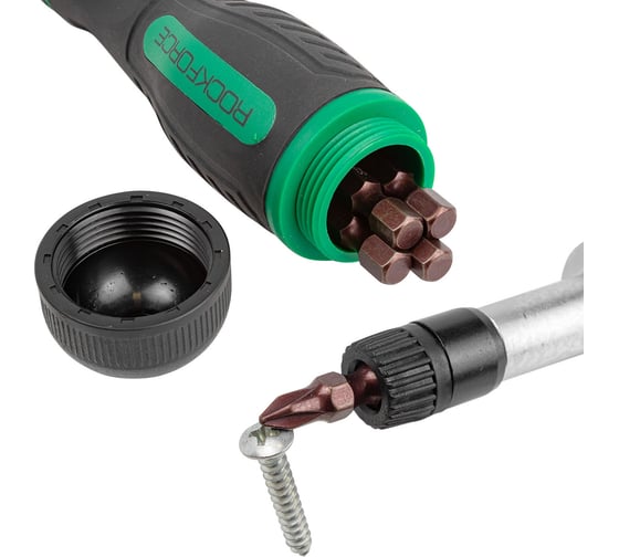 Реверсивная отвертка 5 в 1 с набором бит Rockforce RF-32805MR(52175)