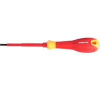 Изолированная отвертка до 1000В 3.5Х75 мм WORKPRO W094008