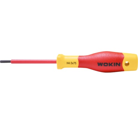 Диэлектрическая отвертка Wokin шестигранная, HEX4x75 мм 1352884