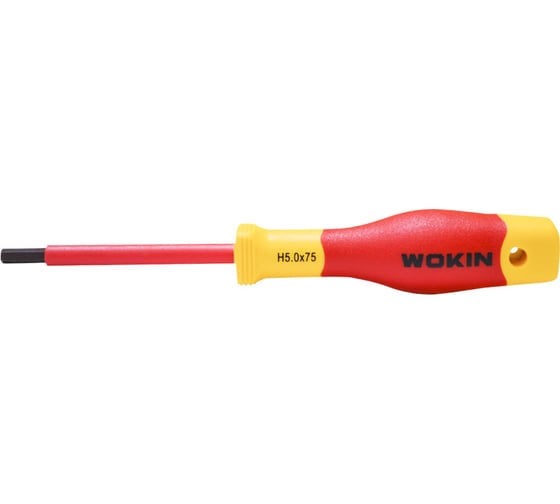 Диэлектрическая отвертка Wokin шестигранная, HEX5x75 мм 1352885