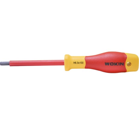 Диэлектрическая отвертка Wokin шестигранная, HEX6x100 мм 1352886