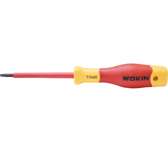 Диэлектрическая отвертка Wokin Torx T15x80 мм 1352874