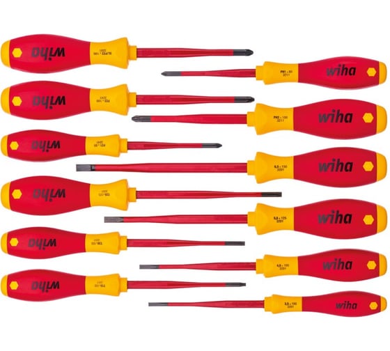 Набор отверток 12 штук WIHA SoftFinish electric slimFix 41003