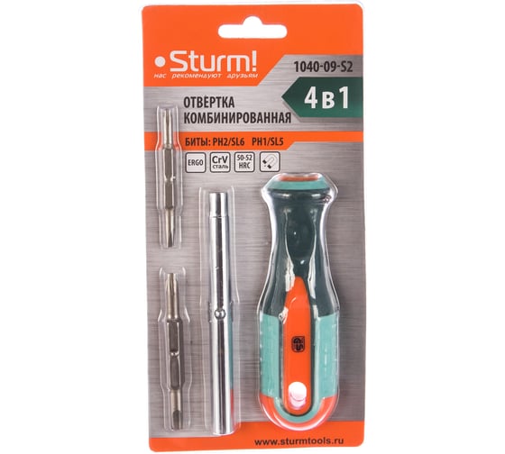 4 отвертки в одной Sturm 1040-09-S2