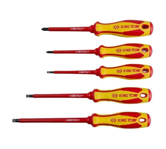 Набор отверток в коробке, диэлектрические, 5 предметов KING TONY 30605MR 1