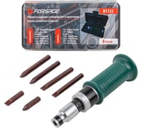 Отвертка Forsage ударная с набором бит и адаптером, 8пр, 1/2" F х5/16" F PH3x35мм; PH3x70мм-2шт; SL9x35мм; SL9x70мм-2шт, в кейсе F-H1122(5064B)