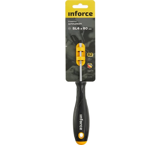 Шлицевая отвертка Inforce SL4x80 06-09-59