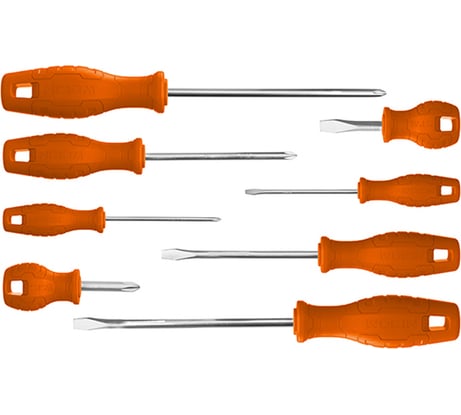 Набор отверток Wokin 8 шт, SL3x75, SL5.5x100, SL6.5x150, SL6.5x38, PH2x38, PH0x75, PH1x100, PH2x150 1352708