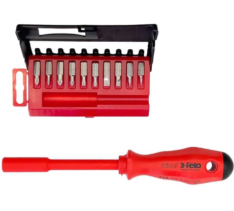Отвертка диэлектрическая с набором бит Felo 02091206