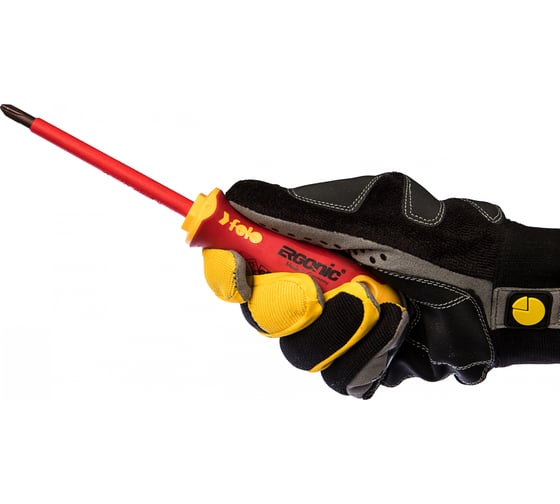 Диэлектрическая крестовая отвертка Felo Ergonic +/- H 2X 100 41620390