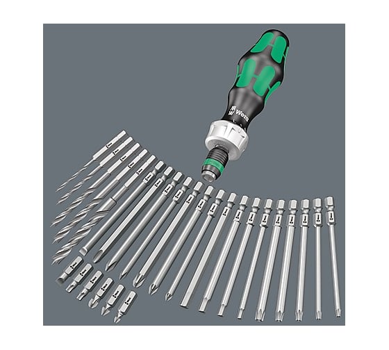 Набор бит, держатель, ключ WERA WE-135939
