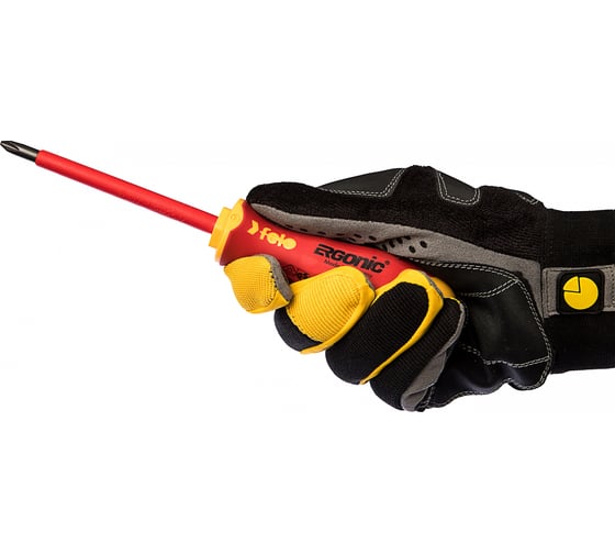 Диэлектрическая крестовая отвертка Felo Ergonic PH 2X 100 41420390