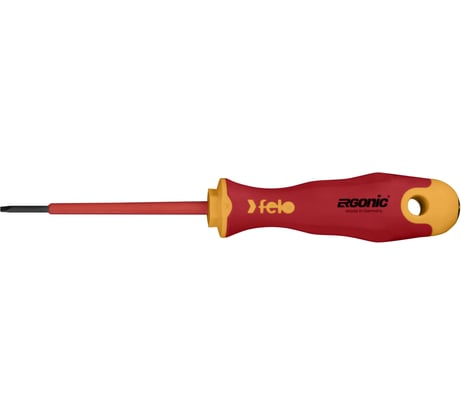 Диэлектрическая отвертка Felo Ergonic 2,5х0,4х75 плоская шлицевая 41302590