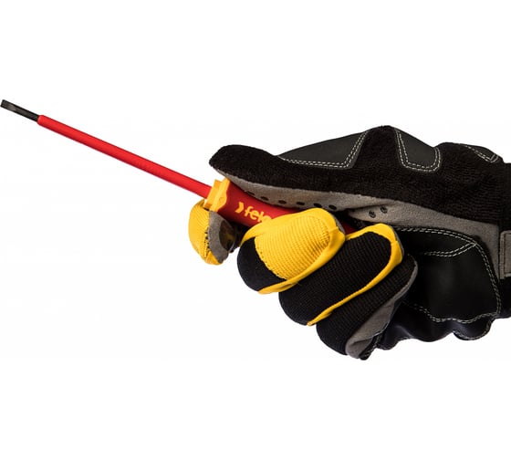 Диэлектрическая отвертка Felo Ergonic 3,5х0,8х100 плоская шлицевая 41303890