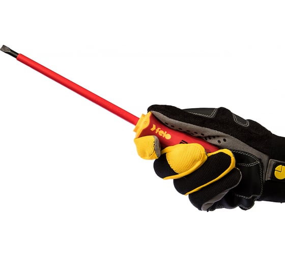Диэлектрическая отвертка Felo Ergonic 6,5х1,2х150 плоская шлицевая 41306590