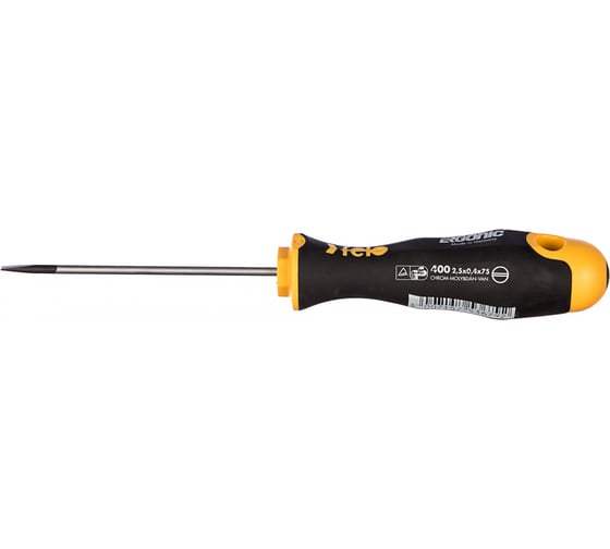 Плоская шлицевая отвертка 2,5х0,4х75 Felo Ergonic 40002210 1