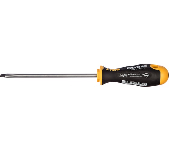 Плоская шлицевая отвертка 6,0х1,2х150 Felo Ergonic 40006510 1