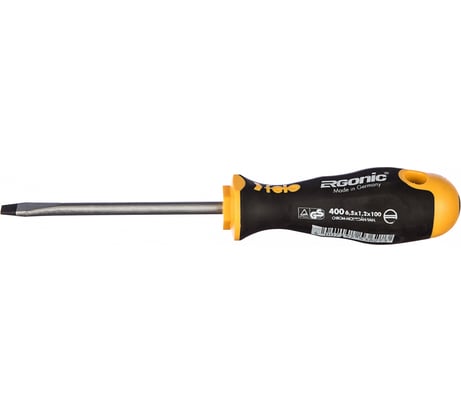 Плоская шлицевая отвертка 6,5х1,2х100 Felo Ergonic 40065310