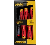 Набор диэлектрических отверток Felo Ergonic с тестером напряжения 6 шт 41396398
