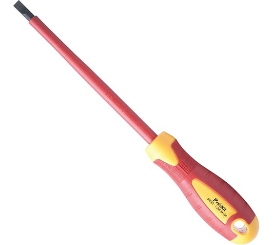 Отвертка ProsKit диэлектрическая 1000В (- 6.5x150) SD-810-S6.5 (аналог SD-800-S6.5) С00040253