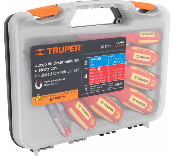 Набор диэлектрических отверток Truper DTJ-7D 7 предметов 14196