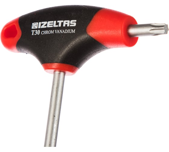 Т-образный ключ TORX 6-гранный с рукояткой T30 IZELTAS 4909220030