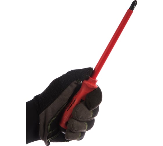 Диэлектрическая отвертка KRAFTOOL VOLT-KRAFT, до 1000В, PH №3-150мм 25006-3-150