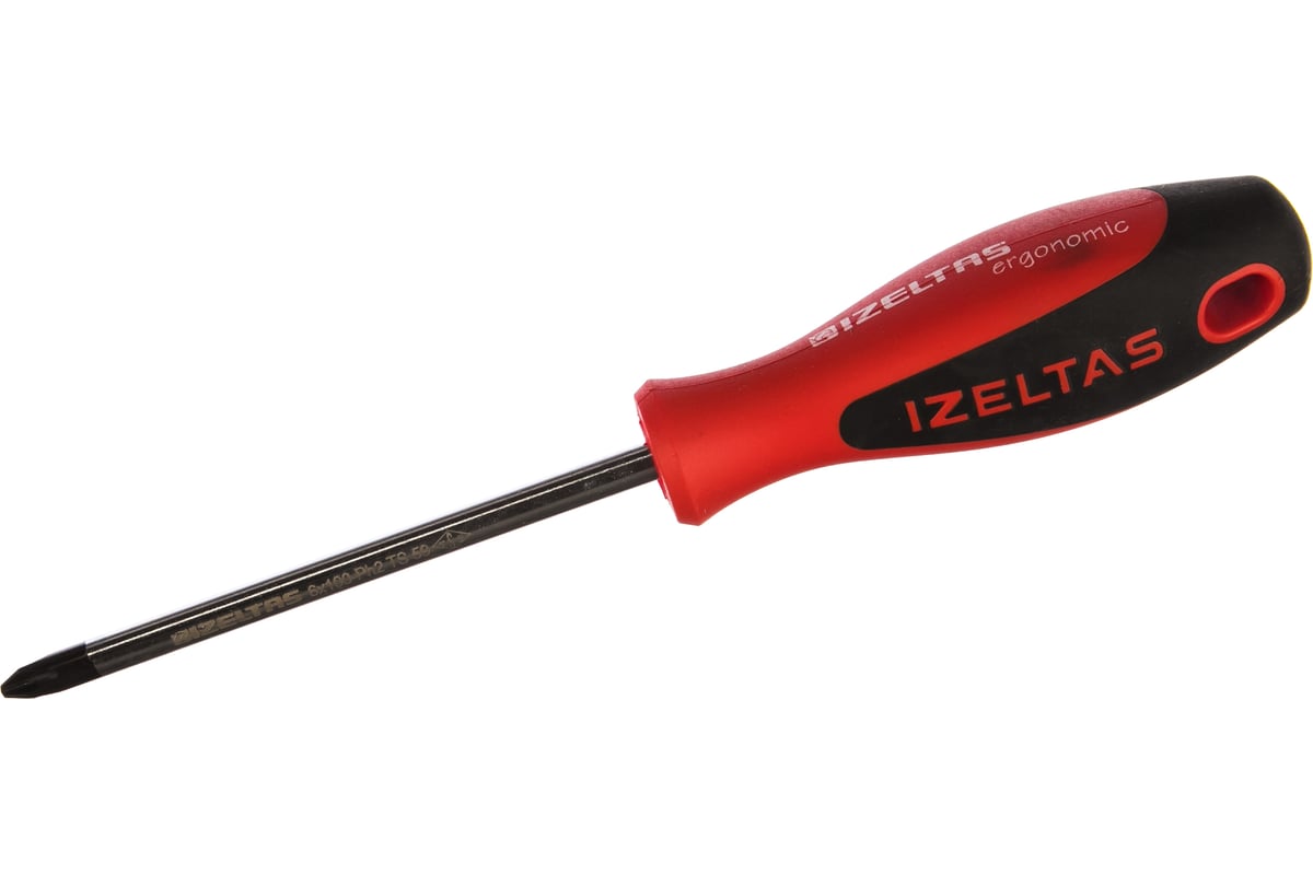 Отвертка с крестообразным шлицем ERGONOMIK Ph2 6x100 мм IZELTAS ...