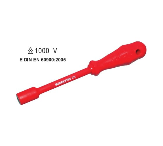 Отвертка-ключ, торцевая диэлектрическая 10мм 1000V IZELTAS 4772190100