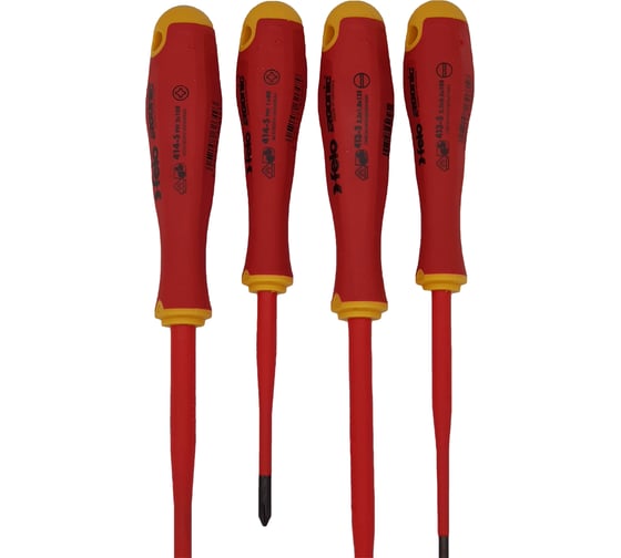 Набор диэлектрических отверток 4 шт. Felo Ergonic серия Slim 41384198