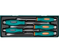 Набор отверток Jonnesway D70105SP стержневых ударных, силовых под ключ, в ложементе, 5 предметов 46621