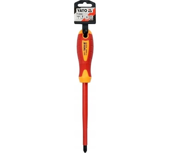 Диэлектрическая отвертка YATO 1000 В PZ3x150 мм YT-28263