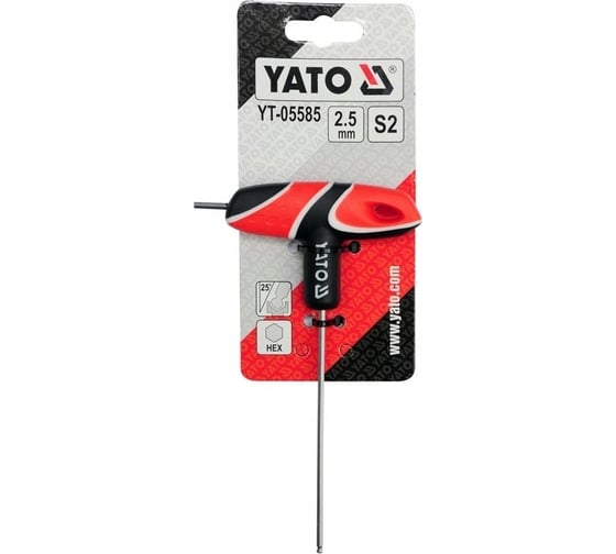 Шестигранник с Т-образной рукояткой YATO 2.5 мм, с шаровой головкой YT-05585
