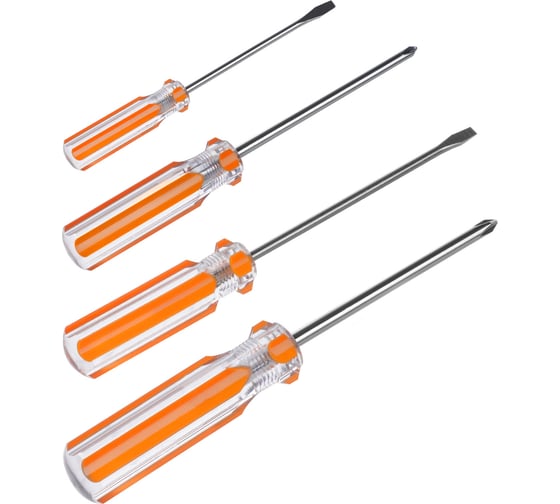 Набор отверток TDM ELECTRIC Гранит SL3x75, SL5x100, PH1x75, PH2x100, блистер, 4 шт. CS SQ1013-0101