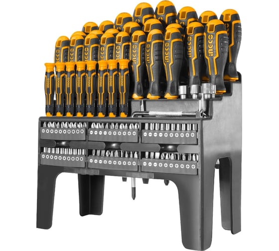 Набор отверток и бит INDUSTRIAL INGCO 0+60 шт. HKSD10028