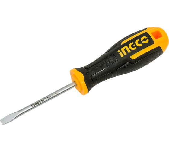 Плоская отвертка INGCO INDUSTRIAL SL5.5x75 HS685075