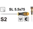 Плоская отвертка INGCO INDUSTRIAL SL5.5x75 HS685075 2