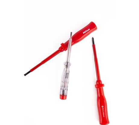 Набор диэлектрических отверток 6 предметов с тестором AV Steel AV-495105