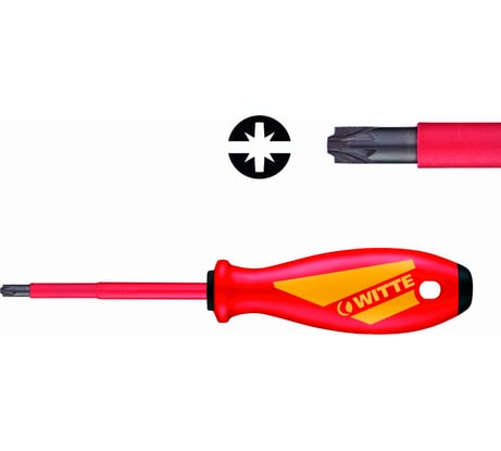 Крестовая отвертка WITTE MAXX VDE PZ2/MODUL 6х100 мм 537622016