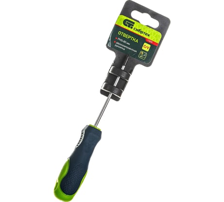 Отвертка, Ph0 х 80 мм CrV, 2-х компонентная рукоятка СИБРТЕХ 11833