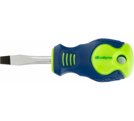 Отвертка, SL6 х 38 мм CrV, 2-х компонентная рукоятка СИБРТЕХ 11853