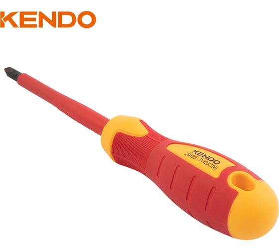 Диэлектрическая отвертка KENDO VDE PH2х100 мм 20423