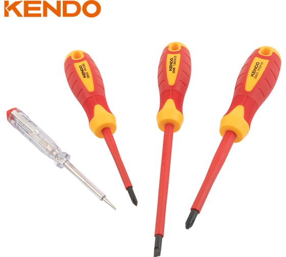 Набор диэлектрических отверток KENDO 4 шт 1000В 20481