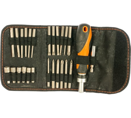 Набор насадок сменных с трещоточной отверткой KENDO 26 предметов, CrV 20528 00000073184