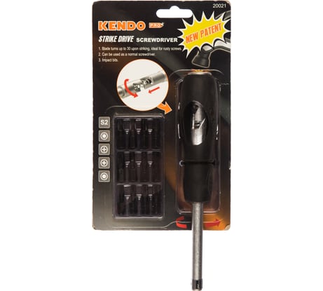 Набор насадок сменных с ударной отверткой KENDO 13 предметов, S2 20021 00000073185