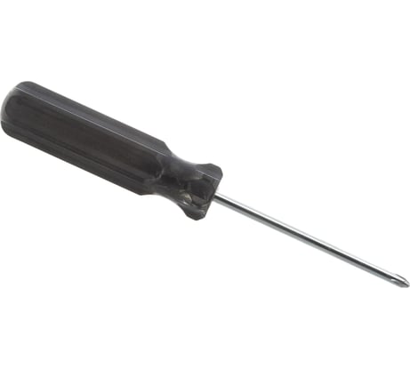 Отвертка SPARTA PH1×75 мм, углеродистая сталь, черная пластиковая рукоятка 13211