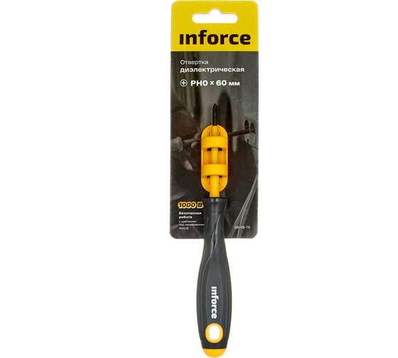 Диэлектрическая отвертка PH0х60мм Inforce 06-09-73