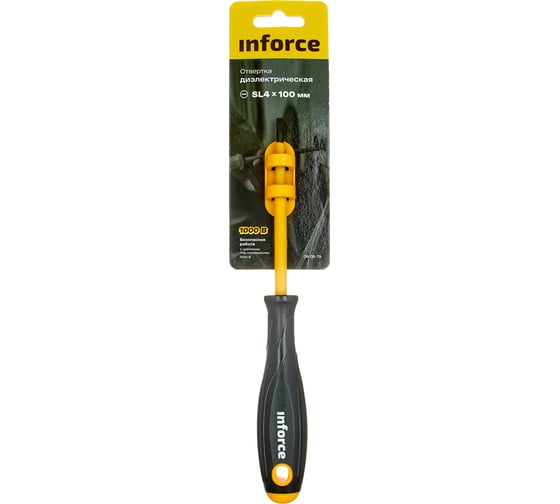 Диэлектрическая отвертка SL4х100мм Inforce 06-09-78